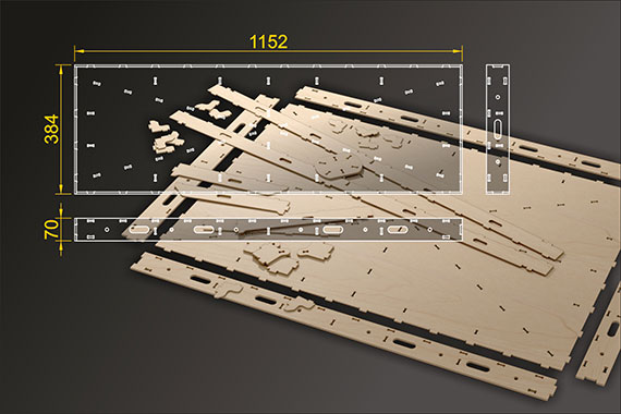 Bausatz: Segmentbau 384x1152 mm