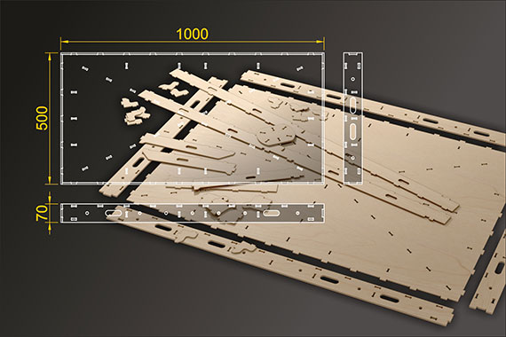 Bausatz: Segmentbau 500x1000 mm